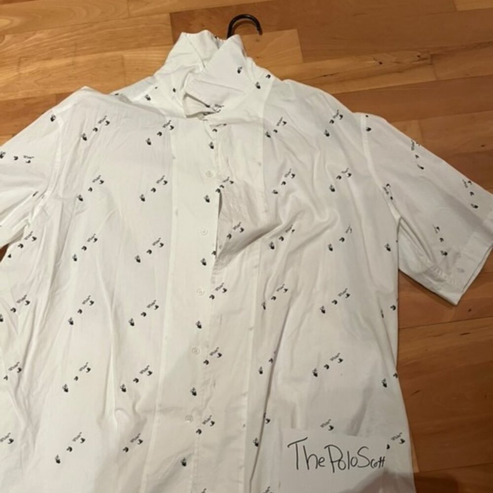 Off White Logo Graphic Camp Shirt – New, Never Worn – Size XL
